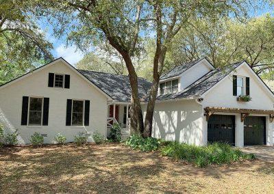 Exterior view of home remodel and kitchen addition.