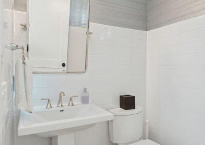 Powder room in Kiawah custom home.