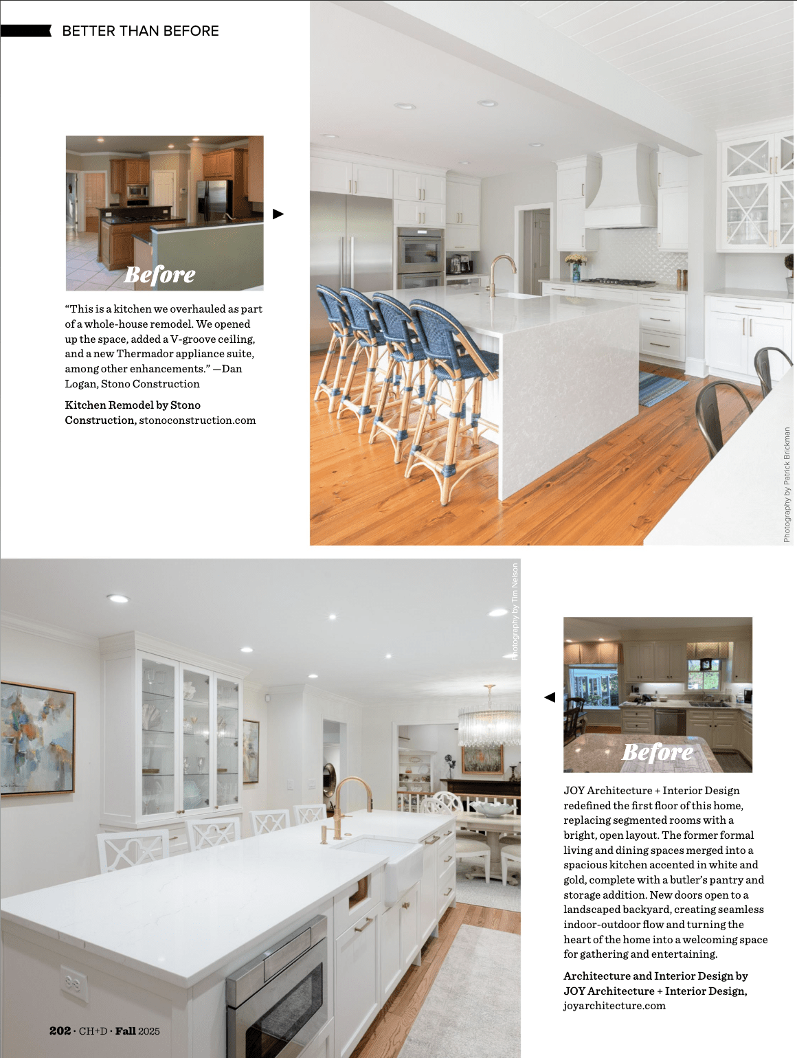 Stono Construction feature in Charleston Home and Design Magazine's Fall 2025 issue.