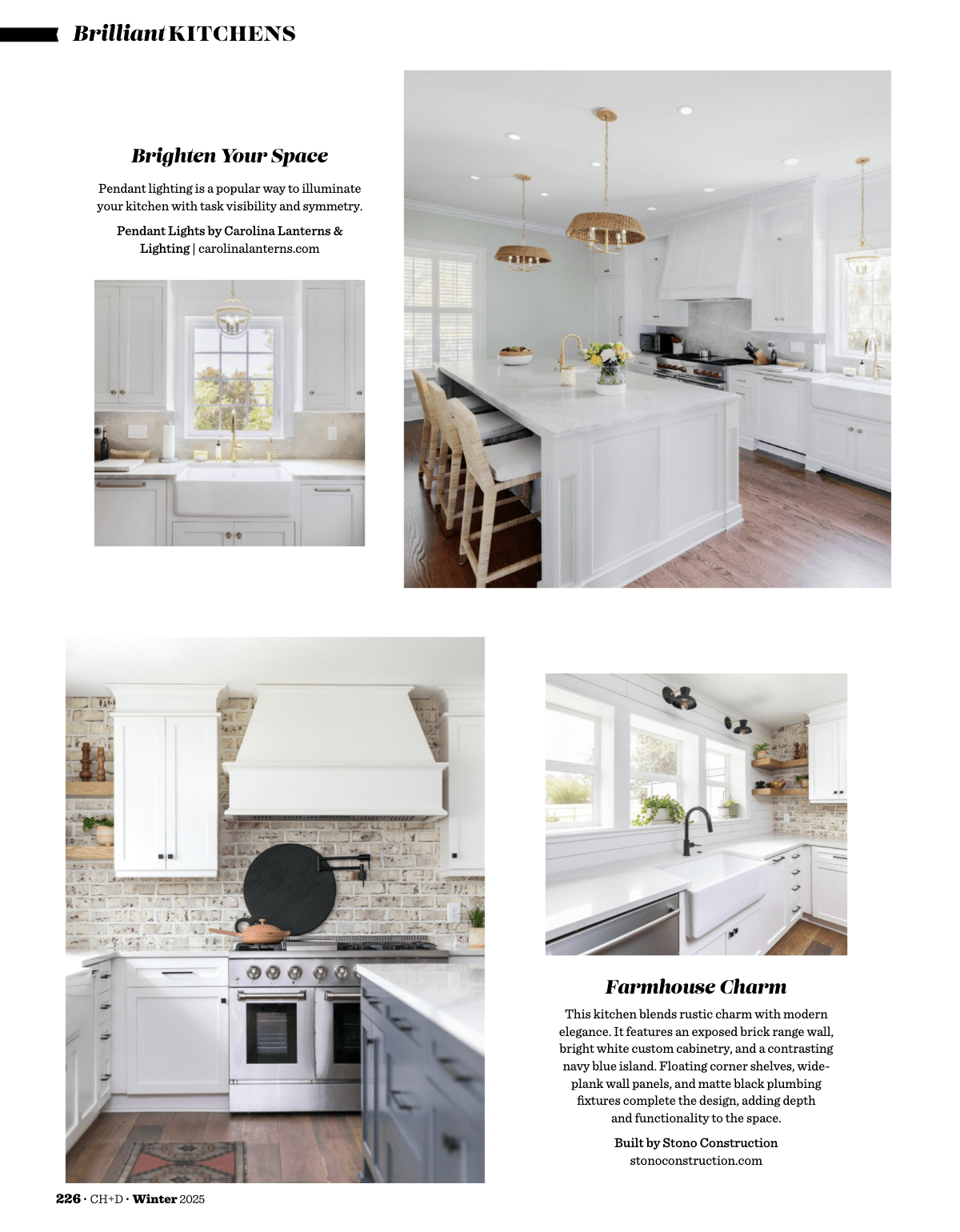 Stono Construction feature in Charleston Home and Design Magazine's Winter 2025 issue.