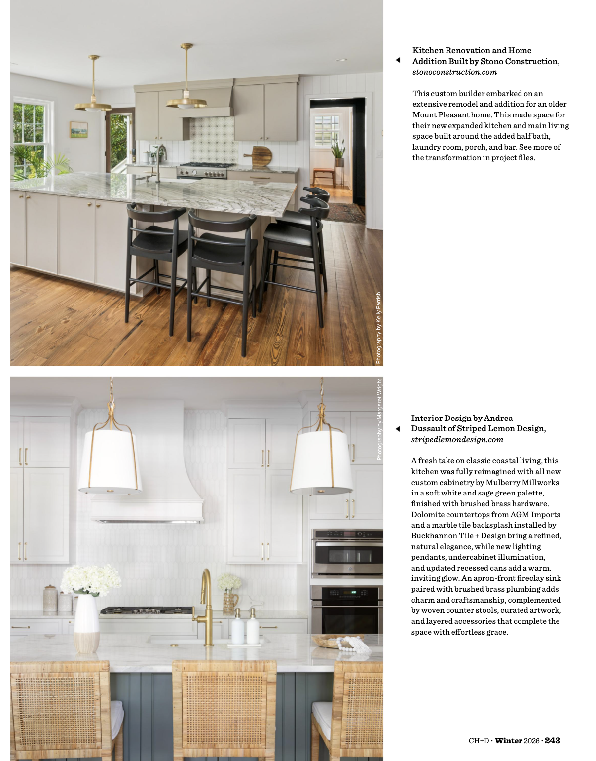 Cover of Charleston Home and Design Magazine's Winter 2025 issue.