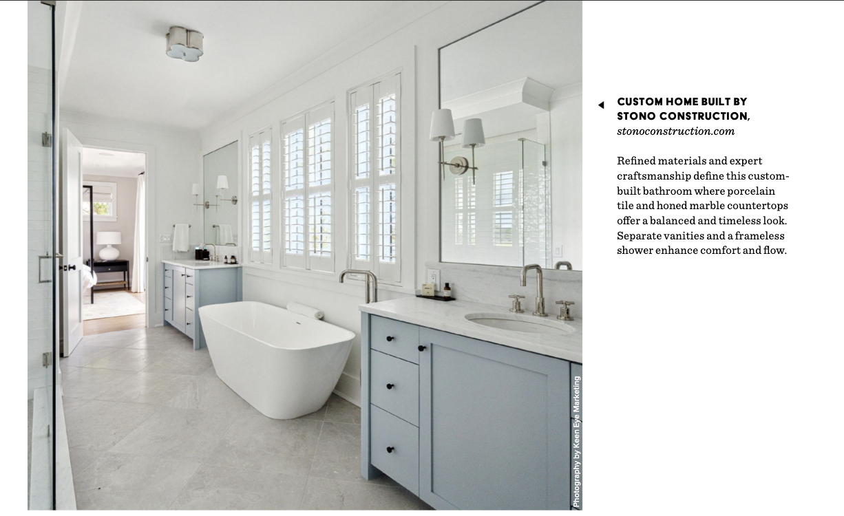 Stono Construction feature in Charleston Home and Design Magazine's Spring 2022 issue - pool feature article.